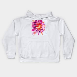 Watercolor Flower Burst Kids Hoodie